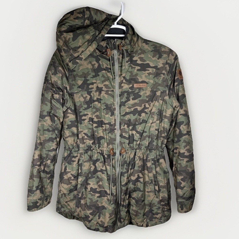 Columbia Chatfield Hill Camo Jacket‎ Women L Gorpcore Utility Field Coat Hunting
